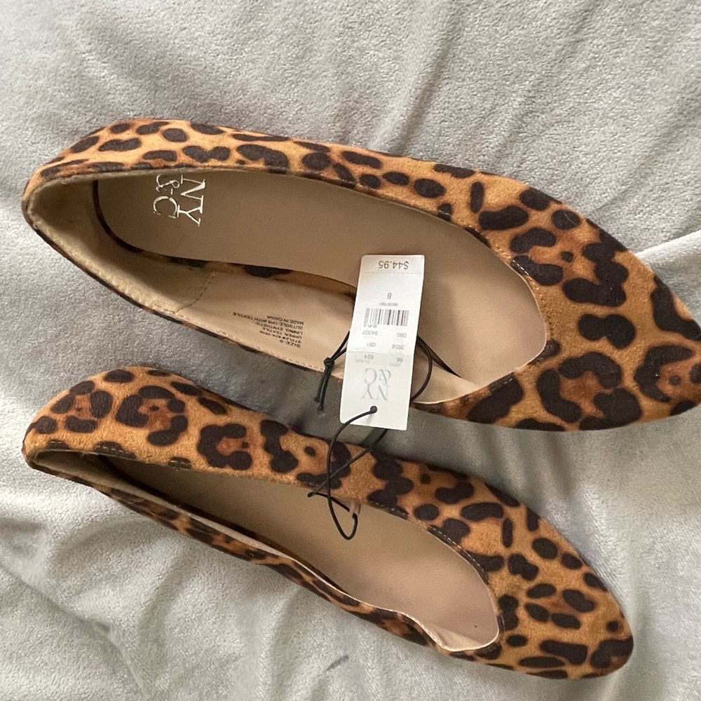 NWT leopard print flats from new year and company